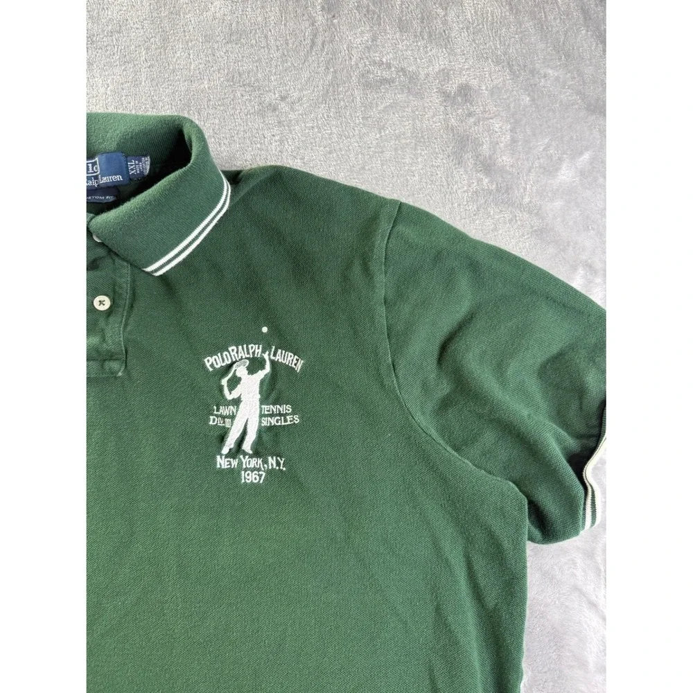 Polo Ralph Lauren Lawn Tennis Singles New York 1967 Men's XXL Green